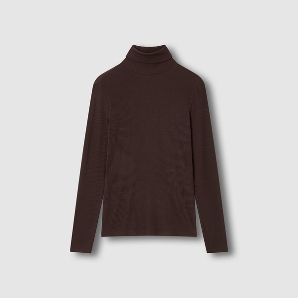 여 발열온감 소프트 립 터틀넥 티셔츠 J115401006071