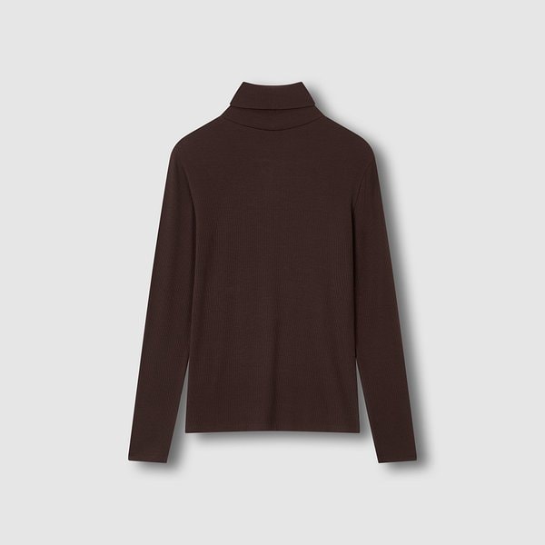 여 발열온감 소프트 립 터틀넥 티셔츠 J115401006071