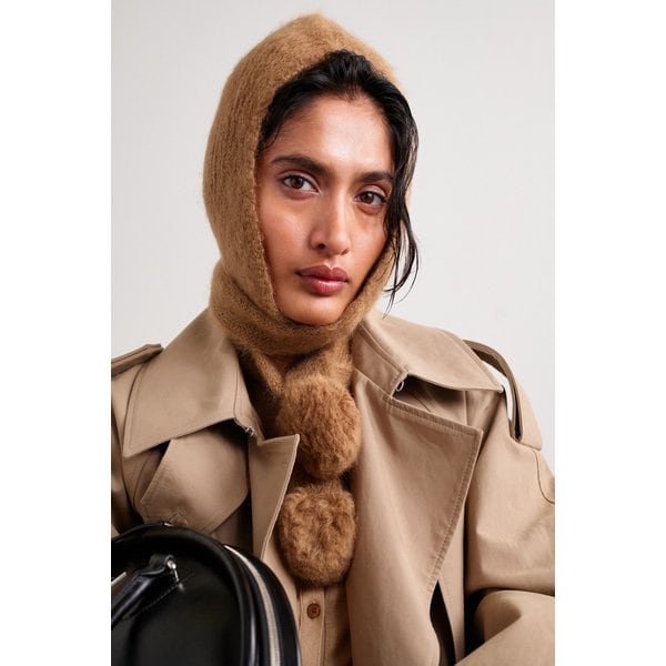 타이 디테일 모헤어 울 블렌드 후드 46376663162904417