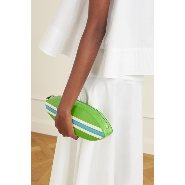 스타우드 서프보드 스트라이프 가죽 클러치 라임 그린 46376663163027465