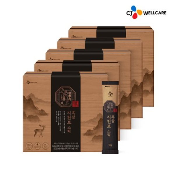 [CJ공식] 한뿌리흑삼지천보스틱(10g*30포) 5박스