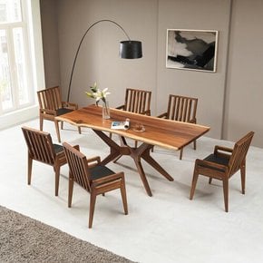 레스토X 테이블 4인 6인 원목식탁 세트 1400 1800 접이식 의자 4
