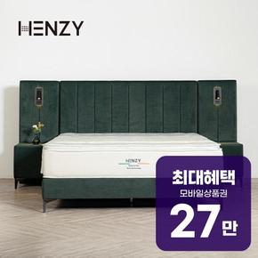 올리브 침대 K+양쪽협탁 2개+필로우탑 매트리스 K 세트 렌탈 60개월 월 99100원
