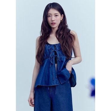 게스 YP2D2257  [SUZY] 원워시 민소매 리본 블라우스