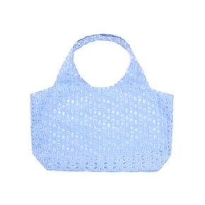 Flower jacquard shopper - SKY BLUE