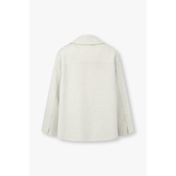 울 블렌드 링 디테일 하프 자켓 7125410103171
