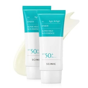 SCINIC 엔조이 슈퍼 마일드 선블록 2개 세트(50ml2) SPF 50+ PA++++ 자외선 차단제