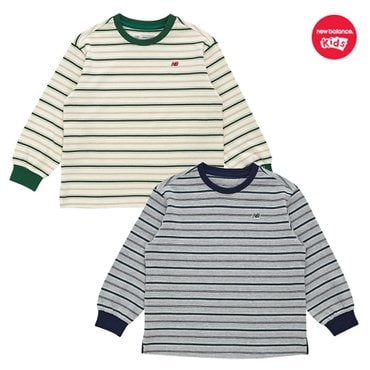 뉴발란스키즈 Street Essential_10수 멀티 스트라이프 티셔츠 (NK9BF3207U)