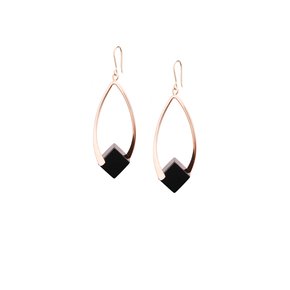Onyx Oval Earrings [옵션-귀찌]