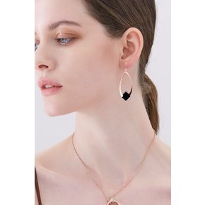 Onyx Oval Earrings [옵션-귀찌]