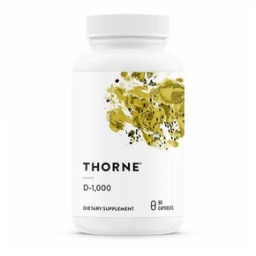 [해외직구] Thorne 쏜리서치 비타민D 1000IU 90캡슐 D-1000 90 Capsules