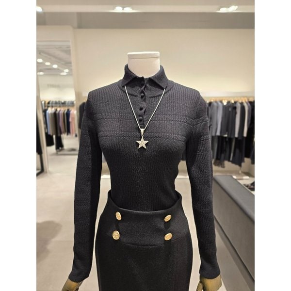 [파주점] 슬림 골지 카라 풀오버 니트 JPAA1PO289