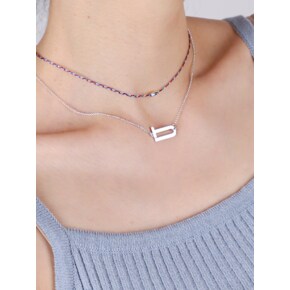Daily Mix Cord Necklace In114 [Silver]