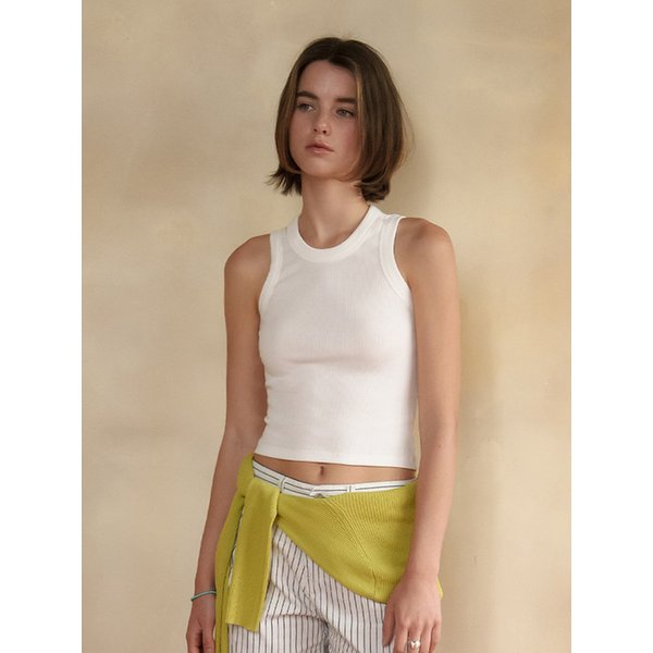 ERGO LINE SLEEVELESS T [WHITE] / 6COLOR