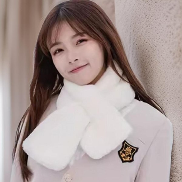 [옷자락] 여자 숏 겨울 따뜻한 머플러 러블리 목도리