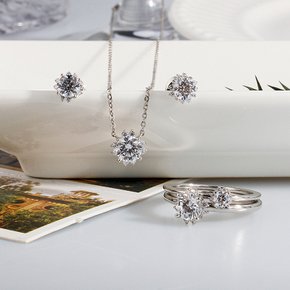 3부 5부 랩그로운 다이아몬드 예물 세트 인비져블 귀걸이 목걸이 반지 프로포즈 결혼 기념일