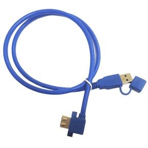 USB 3.0 연장케이블 AM-AF ㄱ자형 0.8M 블루 (USB-AF01)