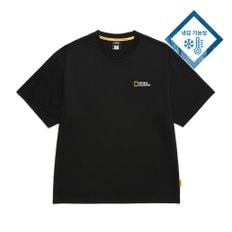 N242UTS909 세미오버핏 수피마 반팔 티셔츠 CARBON BLACK
