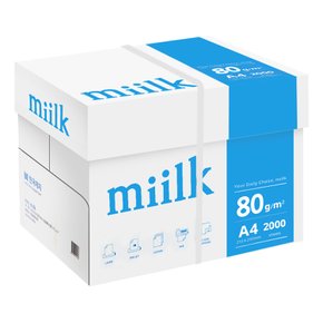 한국 밀크 A4 복사용지(A4용지) 80g 2000매 1BOX