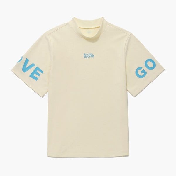 [여주점] 여성 레터링 포인트 하프넥 티셔츠 GQ122LTS32 PYLW