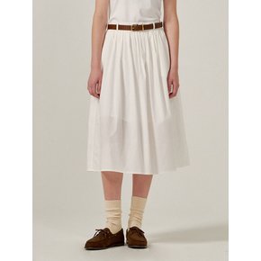 Shirring cotton skirts (Ivory)