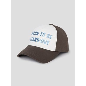 Color Block Ball Cap  Brown (KE618BM02D)