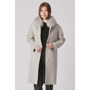 B0WBH843 FOX FUR 핸드메이드 라마 코트