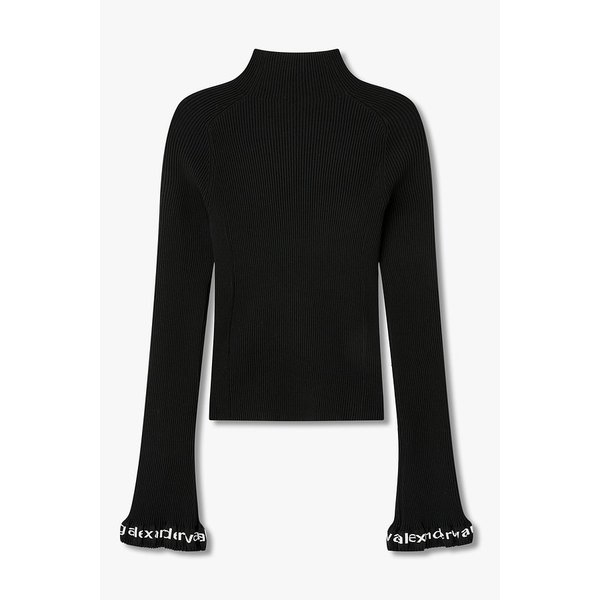 리브드 하프 집업 터틀넥 풀오버 3616130103000