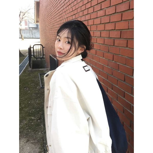 [정린pick/5차 REORDER] HIGH-NECK COTTON WASHED BOMBER JUMPER [LIGHT BEIGE]