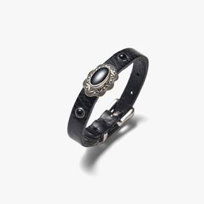 RUST MOOD 러스트 무드 55U.0102 LEATHER BRACELET BLACK RUG1M80000A98