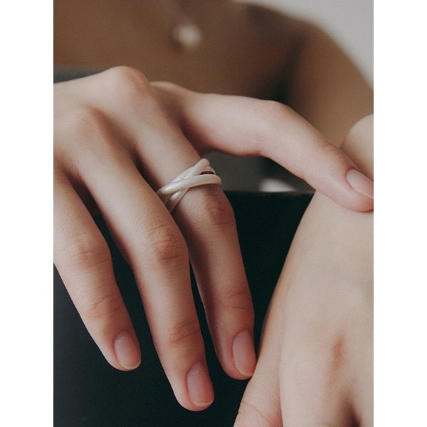 (silver 925) Layering matt ring