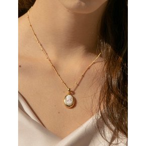 oval cameo necklace 大 (3colors)