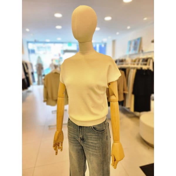 [여주점] (JJ 지고트) 여성 캡소매 하프넥 니트 GS4M1PO901