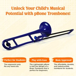 pInstruments Bb pBONE & PBONE1B [] 플라스틱 관악기 테너 트롬본 경량 고내구 ABS제