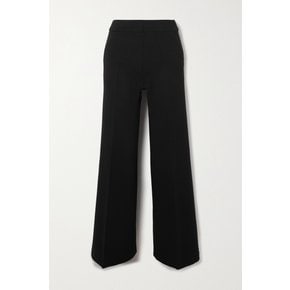 Perfect Stretch-ponte Wide-leg Pants 블랙