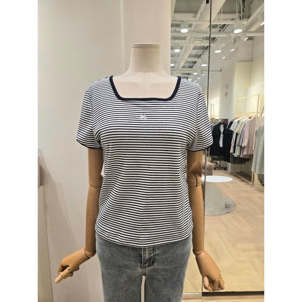 [부산점] 스퀘어넥 스트라이프  티셔츠 (PR2CH00962)