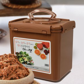 누름독 장아찌 젓갈 용기 황토 김치통 밀폐용기 진공 8.2리터 사각