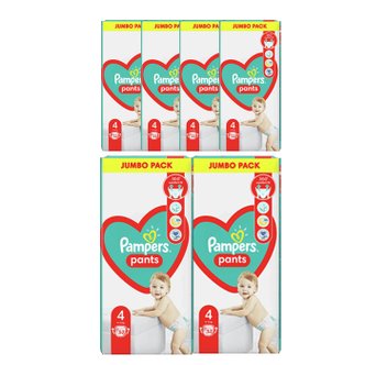 팸퍼스 [3세트]유럽산 베이비드라이 기저귀 팬티 3 4 5 6 7 단계 pampers 바우처 팬티4단계