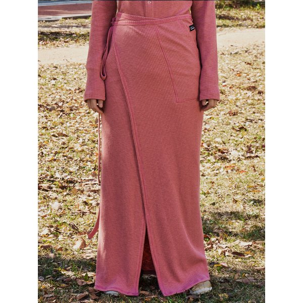 Stitch Pocket Knit Lab Skirt in Pink
