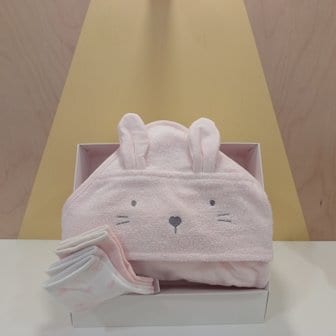 블루독베이비 PK)래빗뱀부목욕타올,양말 선물세트(44W70-AHA-02+45170-011-06)