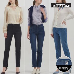 여성 라이크라 스트레치 데님 3종택1[35855626]