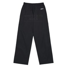 SPORTY LOGO WIDE TRACK PANTS BLACK-스포티로고