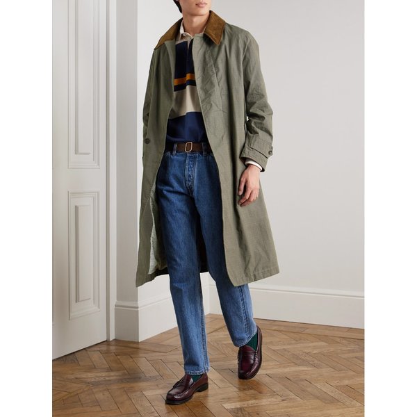 드레익스 HIM 라이더 벨티드 코듀로이 트림 코튼 립스톱 코트 46376663162902036