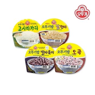 오뚜기 맛있는 오뚜기밥 발아흑미/오곡/찰현미/고시히카리 210g x 12개 4종