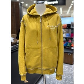 [제주점] STUDIO STITCHED BIG LOGO ZIP-UP HOODIE-MUSTARD-G4SHD102