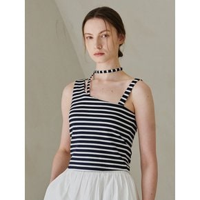 Unbalanced Tie Top - Navy