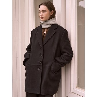 쟈습 Philo French Half Coat (Black)