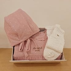 [25S/S출산선물]PH)쁘띠하트바디슈트&베이직자가드장말세트(35170-676-05*35114-812-03)