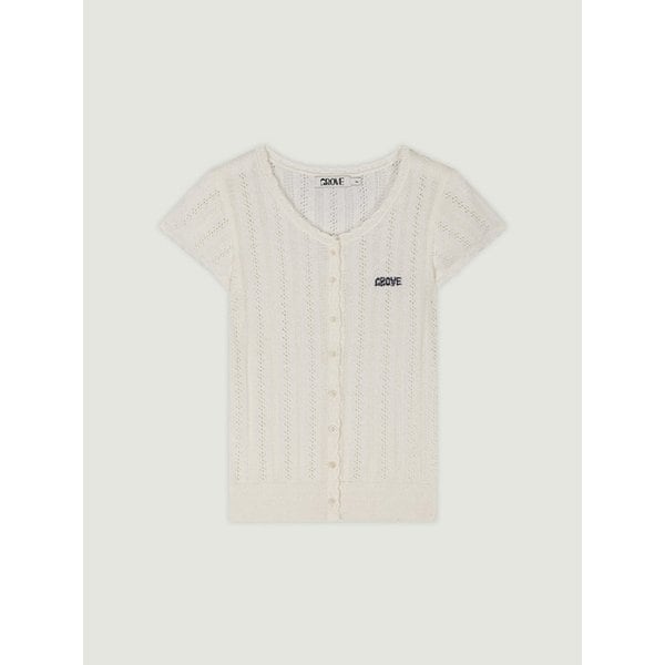 25HS KOI KNIT CARDIGAN (WHITE)