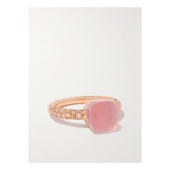 포멜라토 누도 쁘띠 18k 로즈 골드 멀티 스톤 링 1647597296990333
